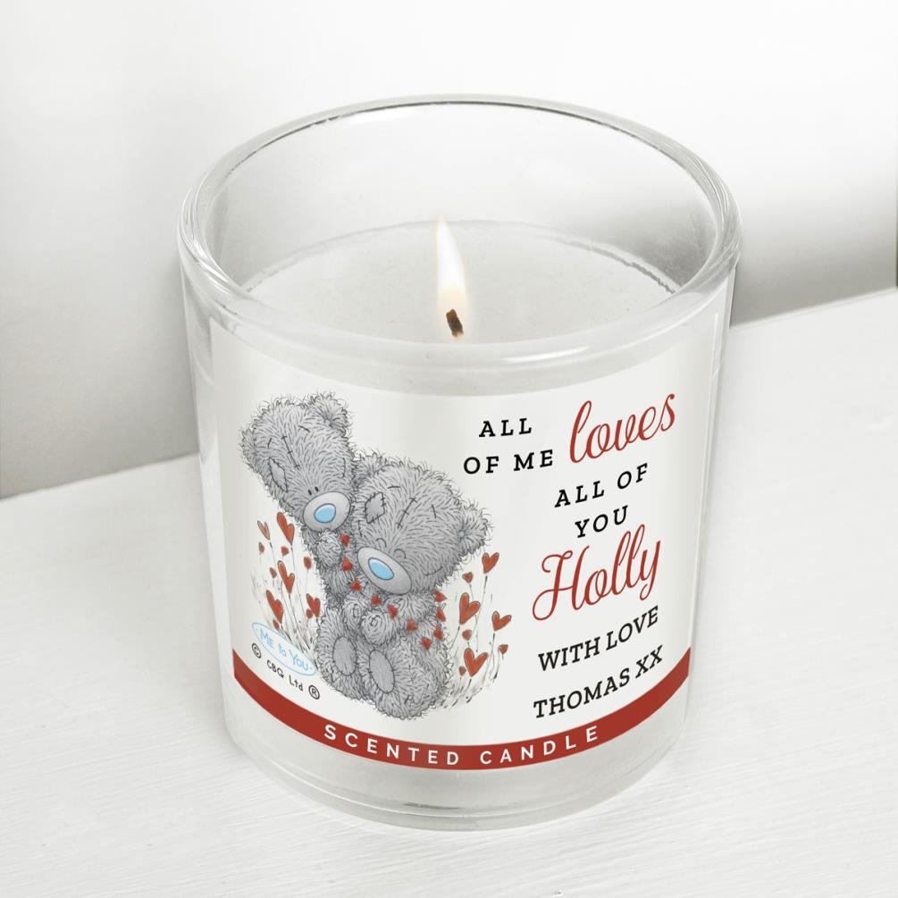 Personalised All My Love Me to You Bear Scented Jar Candle Extra Image 2